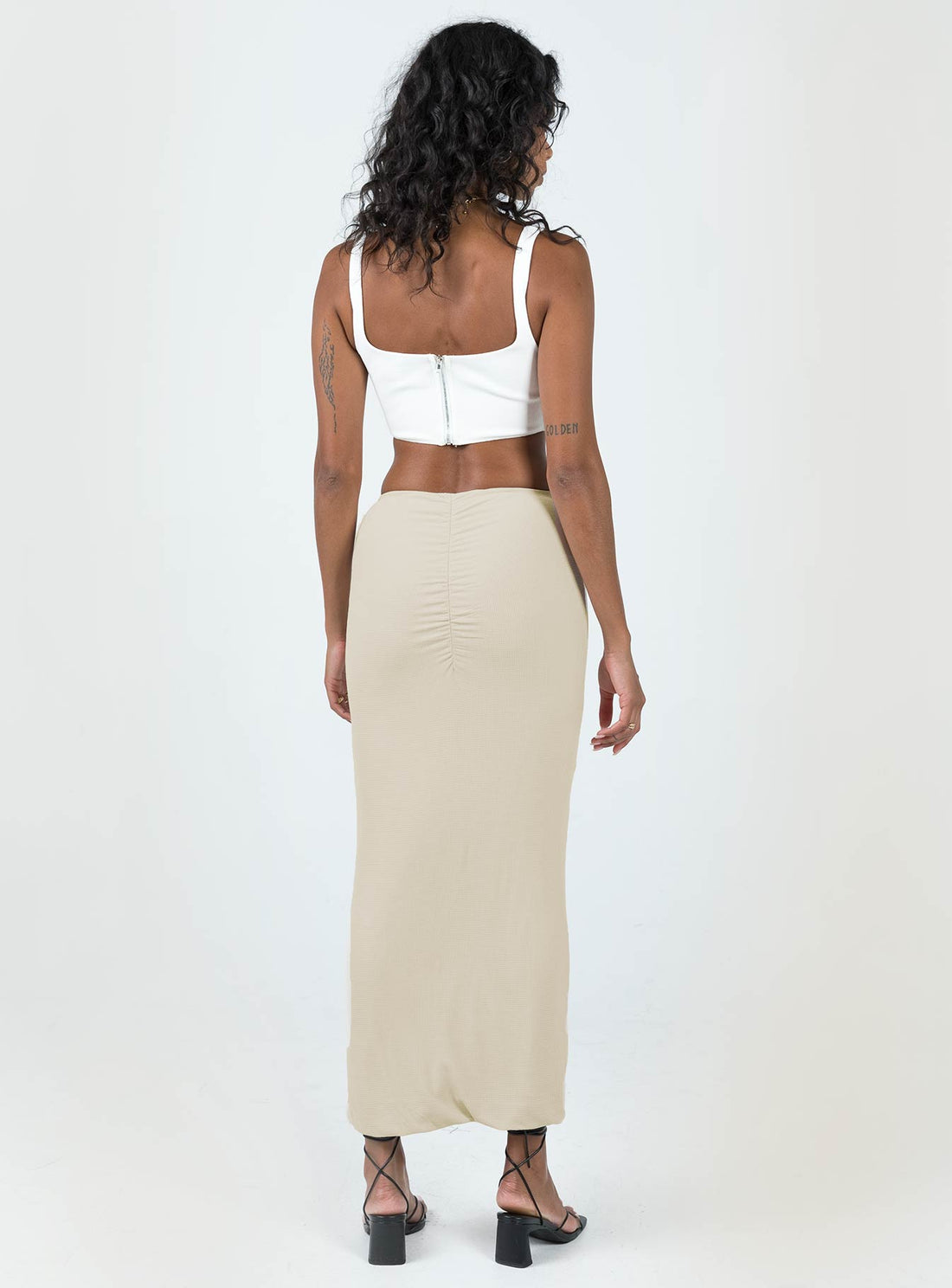 Elidy Maxi Skirt Beige