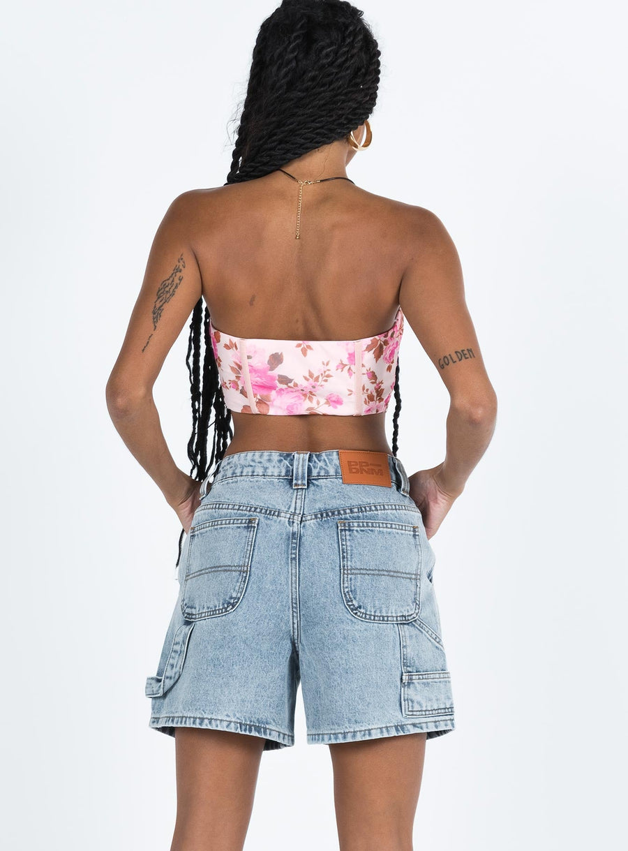 Lou Carpenter Denim Shorts Light Wash