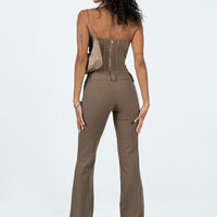 Motel Navida Trouser Pinstripe Brown