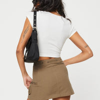 Rolleston Cargo Mini Skirt Camel