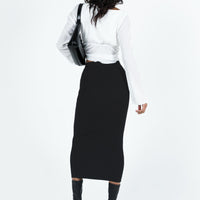 Hatcha Midi Skirt Black
