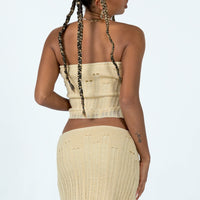 Macaulay Knit Mini Skirt Beige