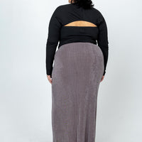 Harriette Maxi Skirt Slate Grey Curve