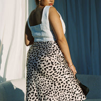 Nia Midi Skirt Beige Curve