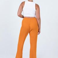 Ginny Ribbed Knit Pants Orange