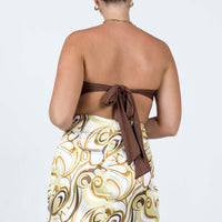 Dillion Mini Skirt Yellow Swirl