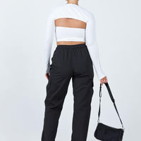 Flossie Parachute Pants Black