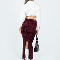 Tomkins Burn Out Midi Skirt