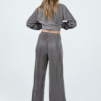 Cartmore Plisse Pants Charcoal