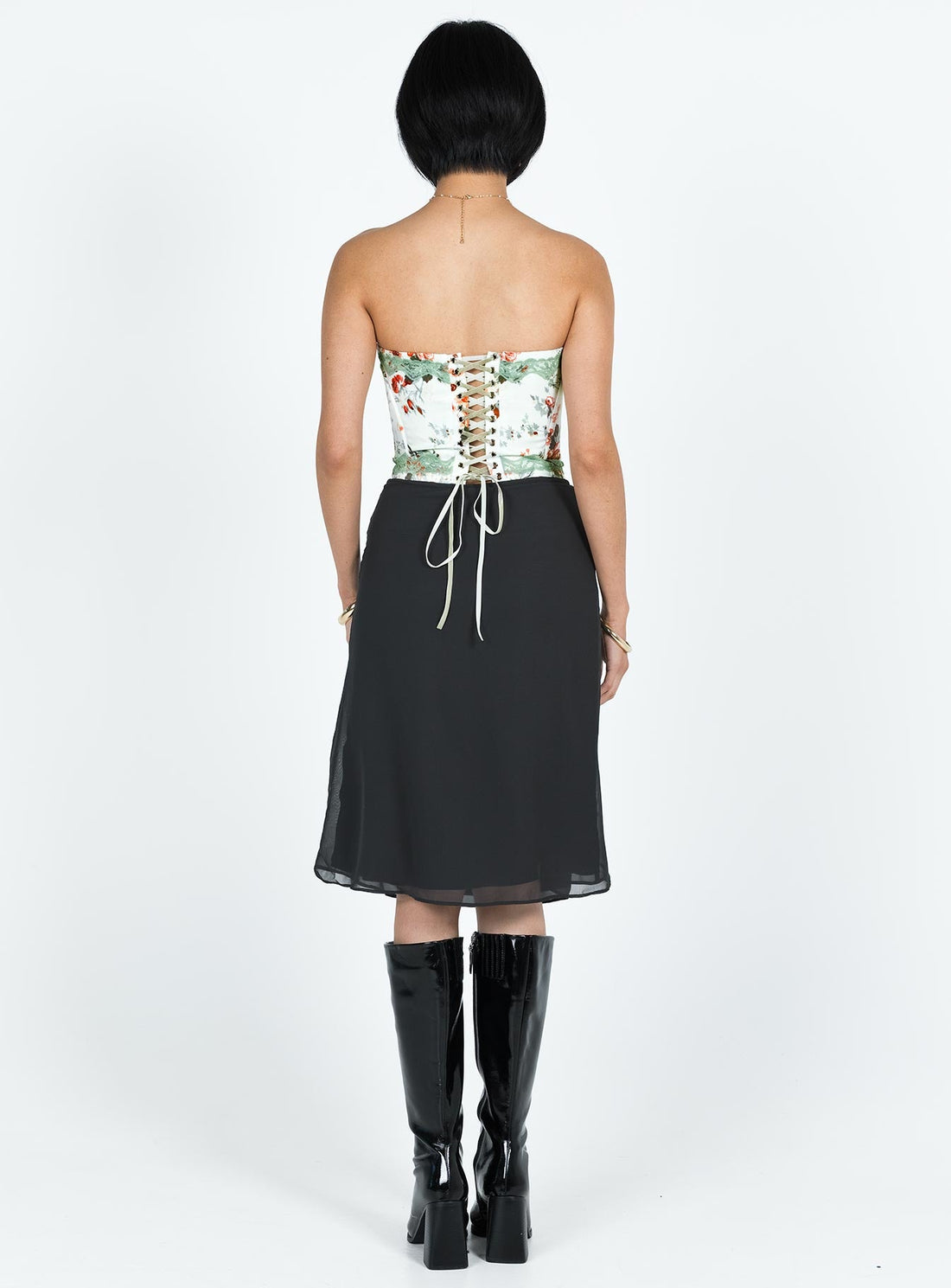 Delvie Midi Skirt Black