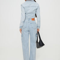 Belgrove Cargo Jeans Snow Wash Denim
