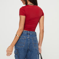 Mika Carpenter Denim Shorts Mid Wash