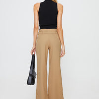 Paulino Double Waistband Pants Beige