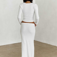 Just Like That Maxi Skirt White