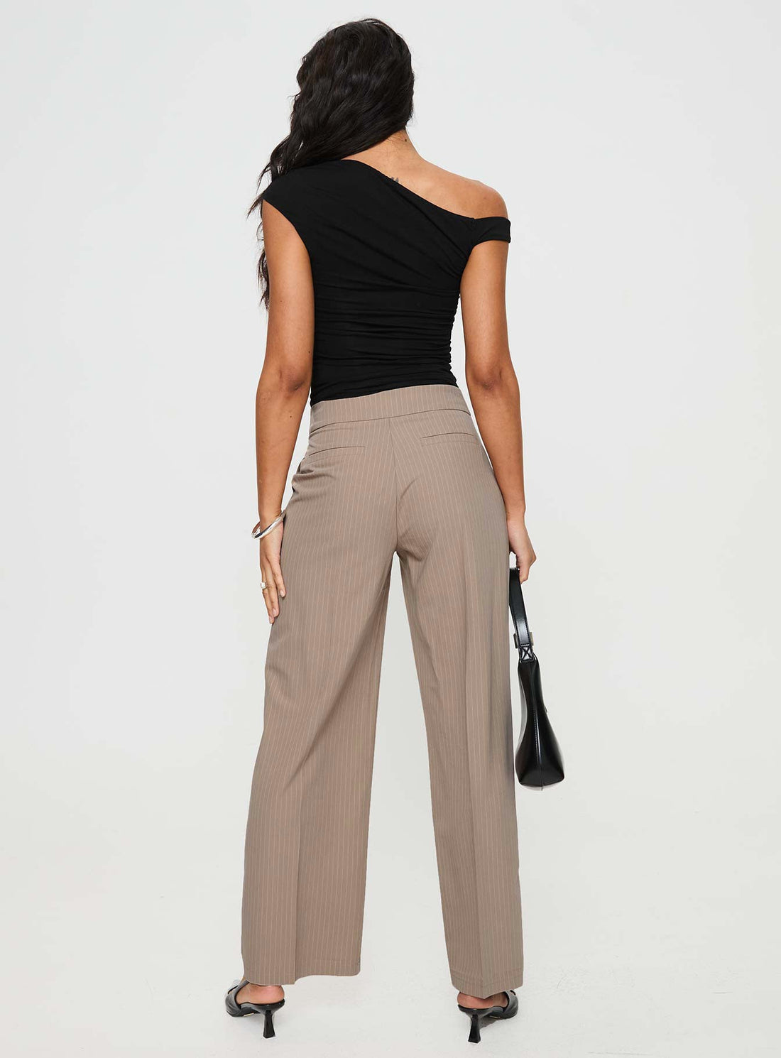 Jeller Pinstripe Pants Beige Pinstripe