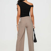 Jeller Pinstripe Pants Beige Pinstripe
