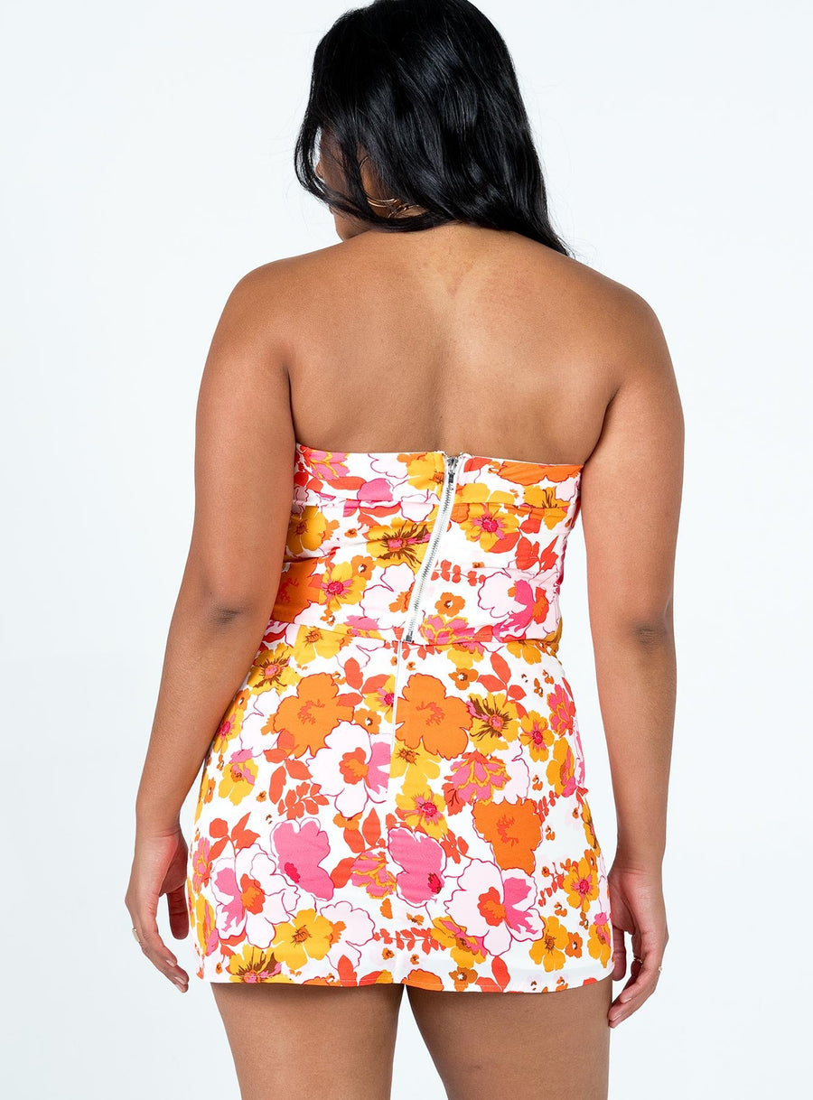 Chadwick Mini Skirt Orange/Pink