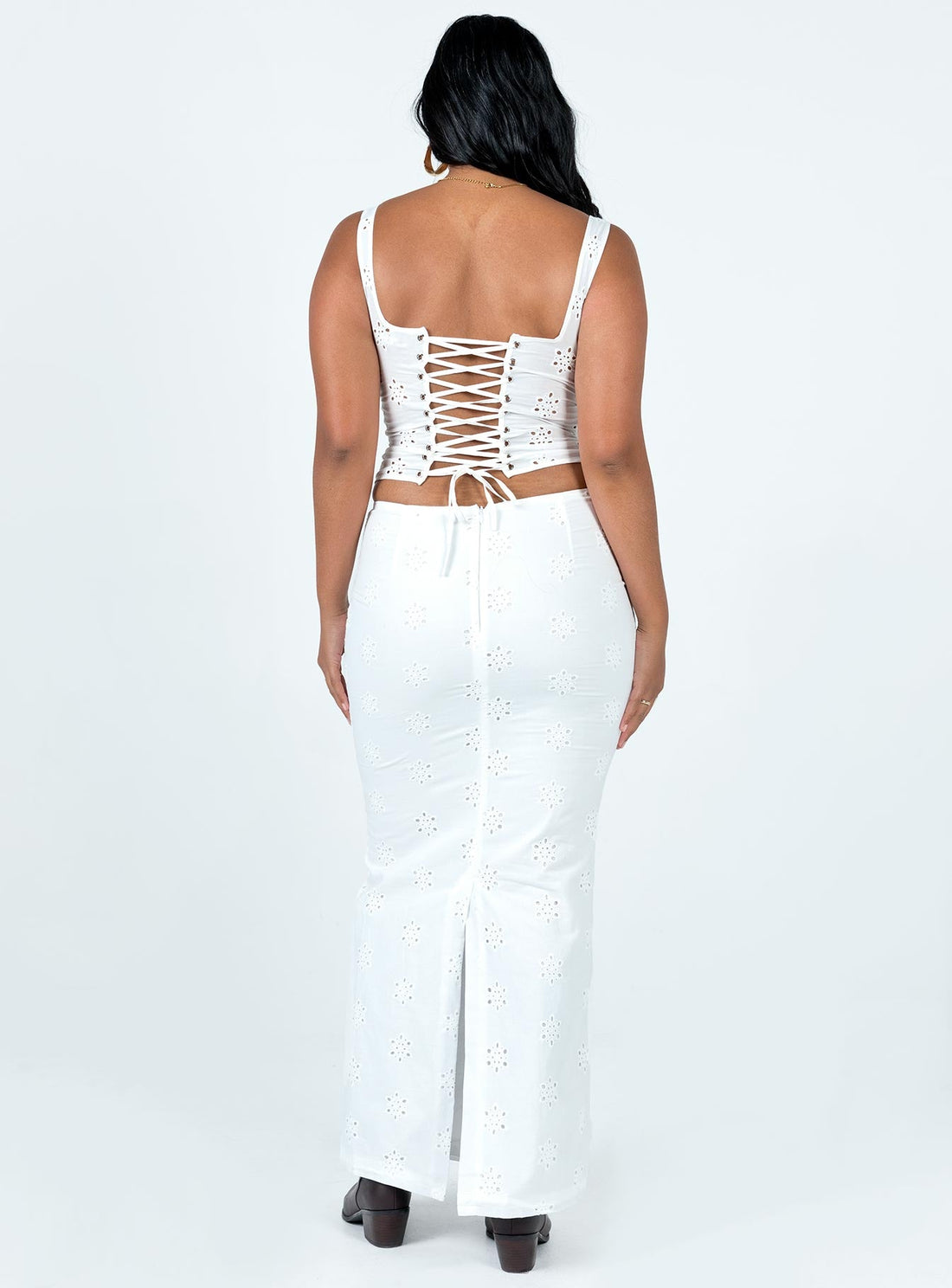 Flowerfields Maxi Skirt Ivory