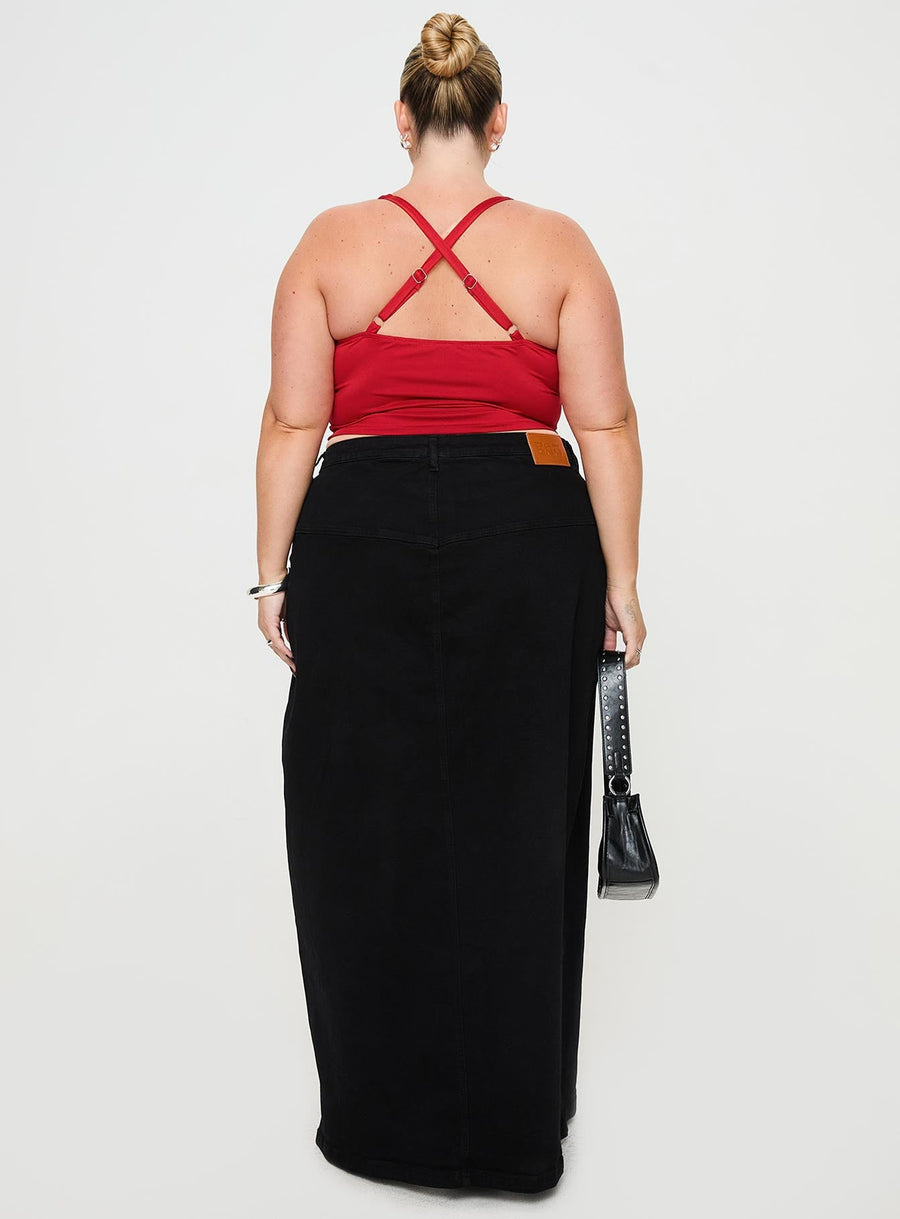 Batkins Maxi Skirt Black Curve