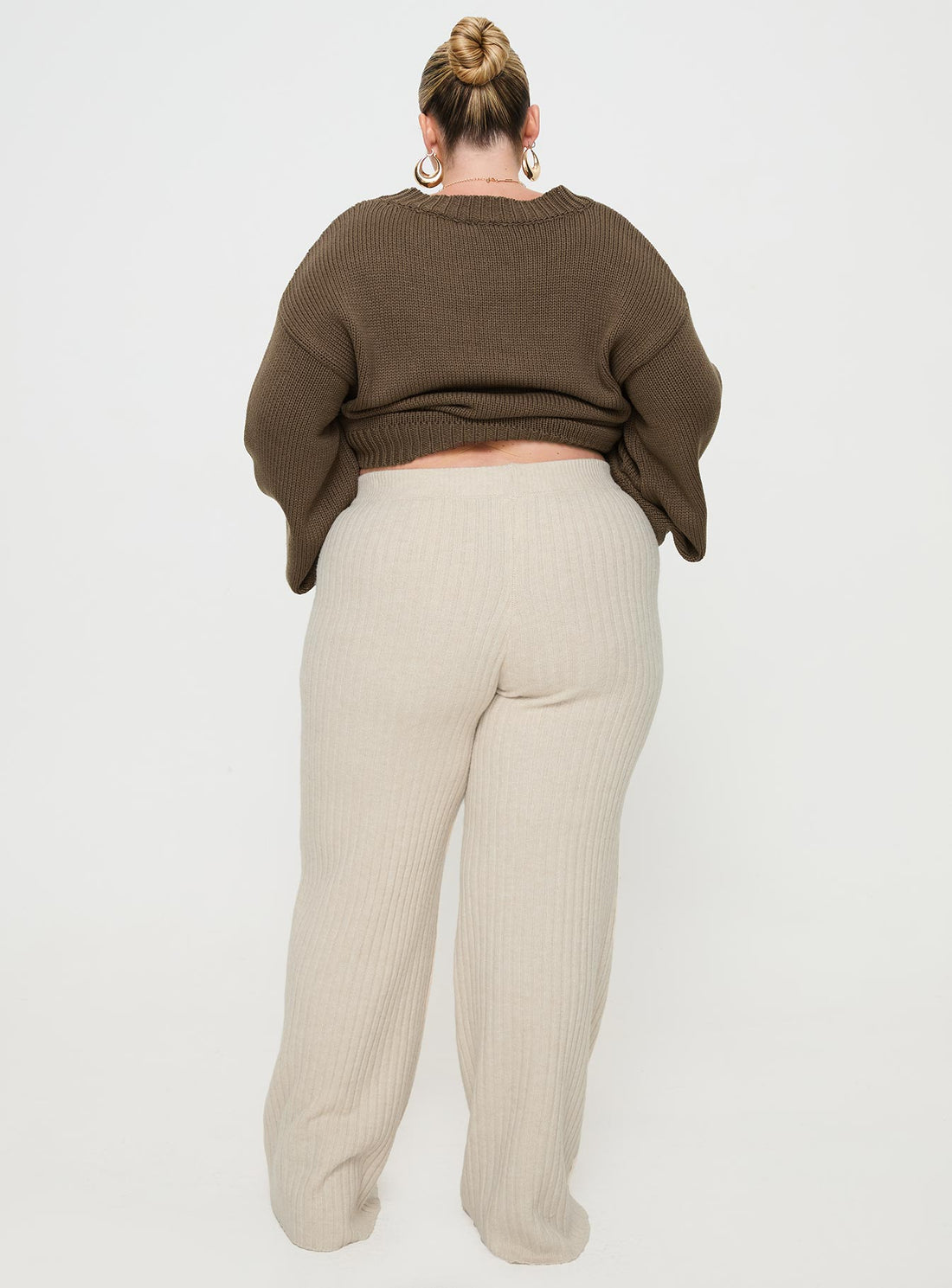 Montana Knit Pants Cream Curve