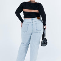 Queenstown Straight Leg Jeans Light Wash Denim Curve