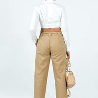 Burdem Low Waist Pants Camel