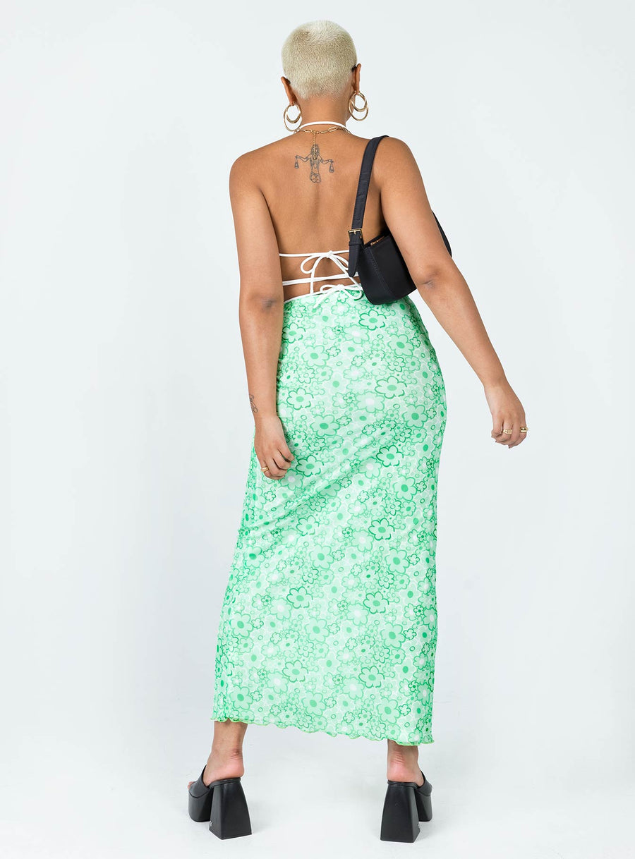 Caspian Midi Skirt Green