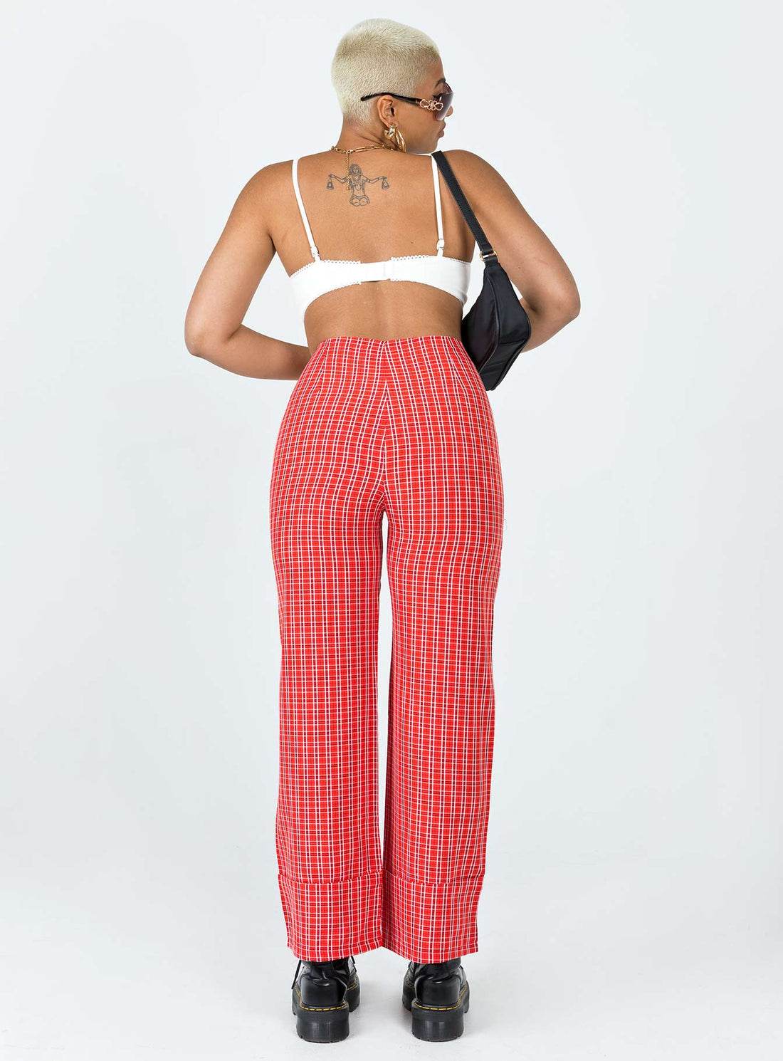 Euros Pants Red Tartan