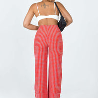 Euros Pants Red Tartan