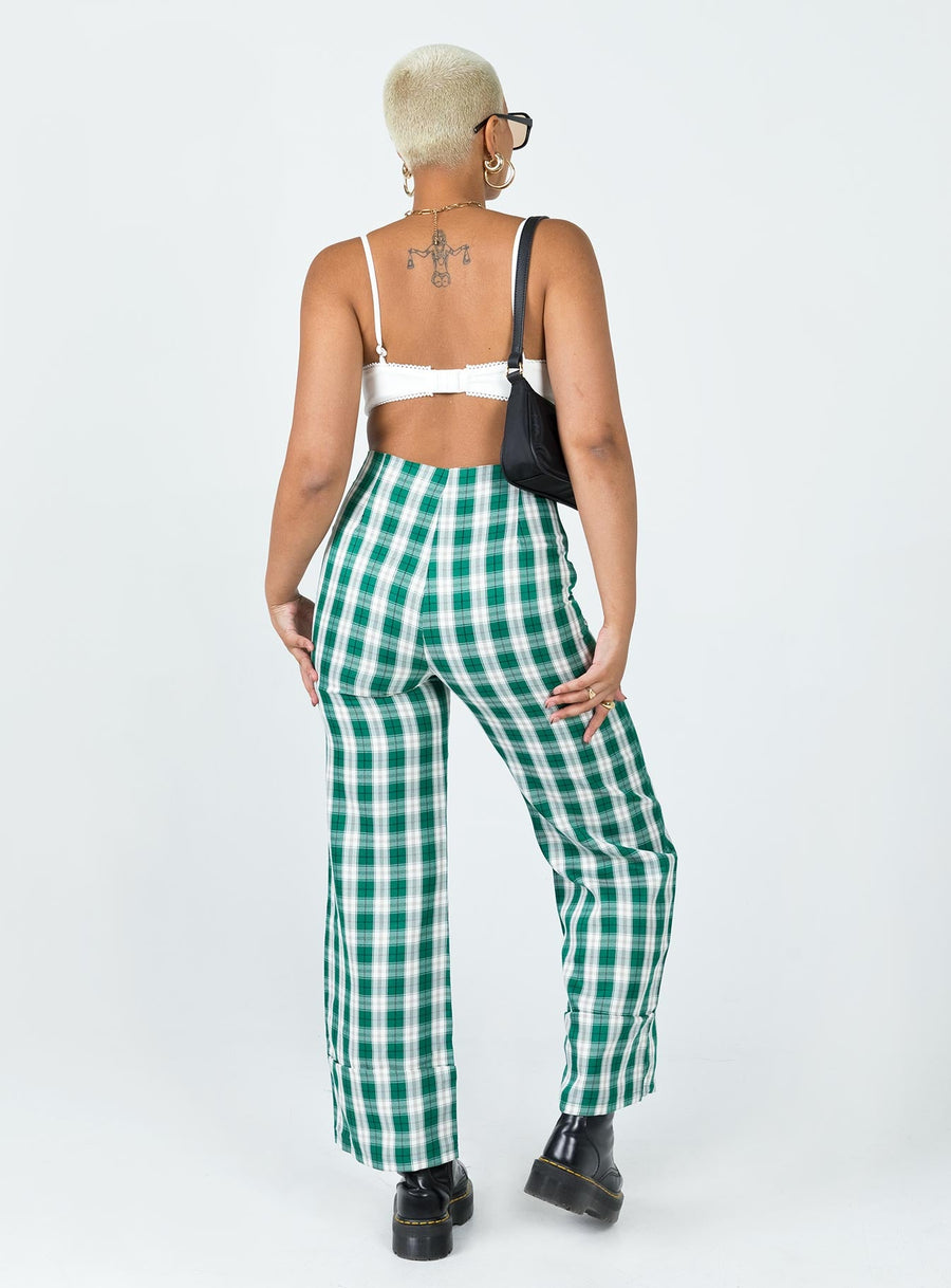 Euros Pants Green Tartan