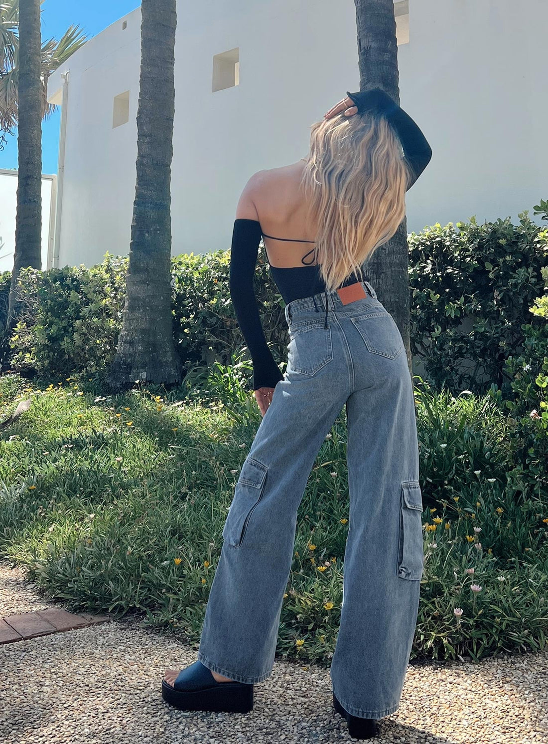 Randle Cargo Jeans Mid Wash Denim