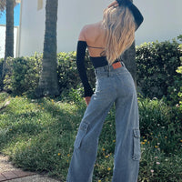 Randle Cargo Jeans Mid Wash Denim