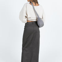 Devine Cargo Maxi Skirt Slate