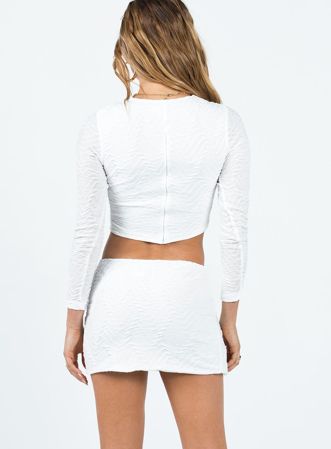 Kian Long Sleeve Set White