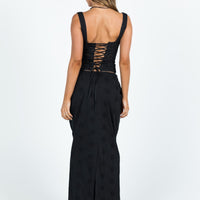 Flowerfields Maxi Skirt Black