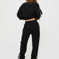 Princess Polly Track Pants Stripe Black / White