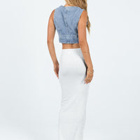 Heron Maxi Skirt White