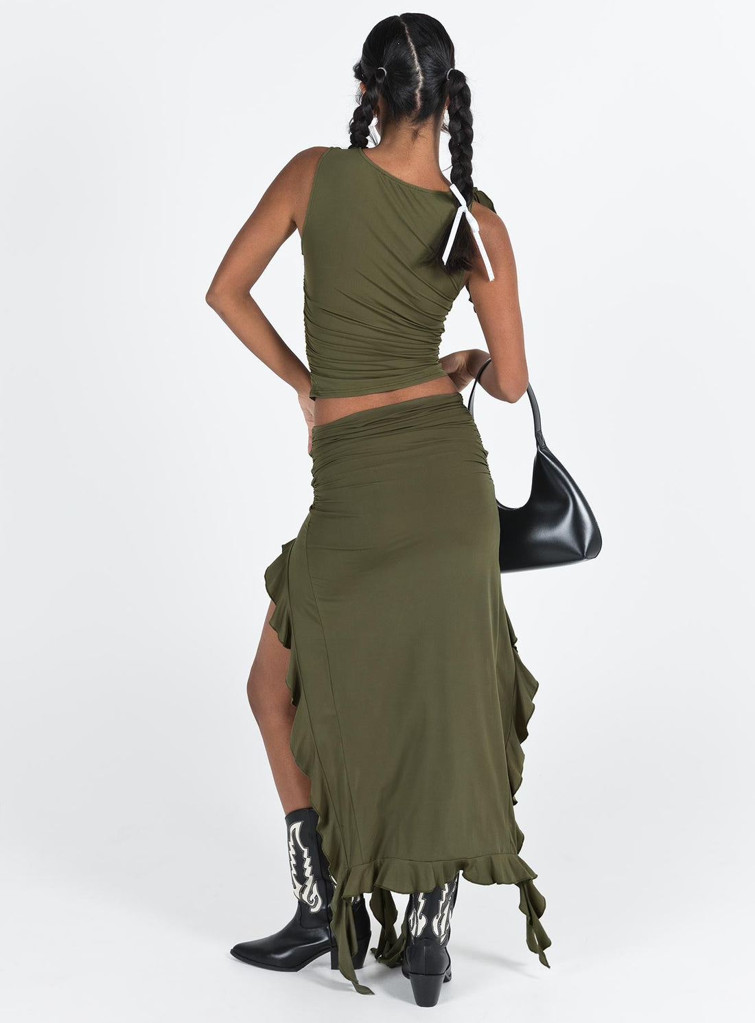 Rendezvous Maxi Skirt Olive