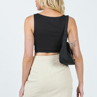 Ravyn Skort Beige Pinstripe