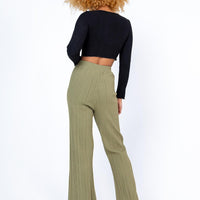 Reah Knit Pants Green