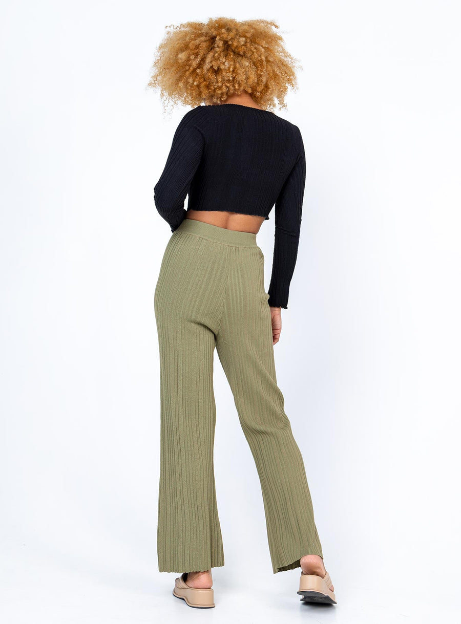 Reah Knit Pants Green