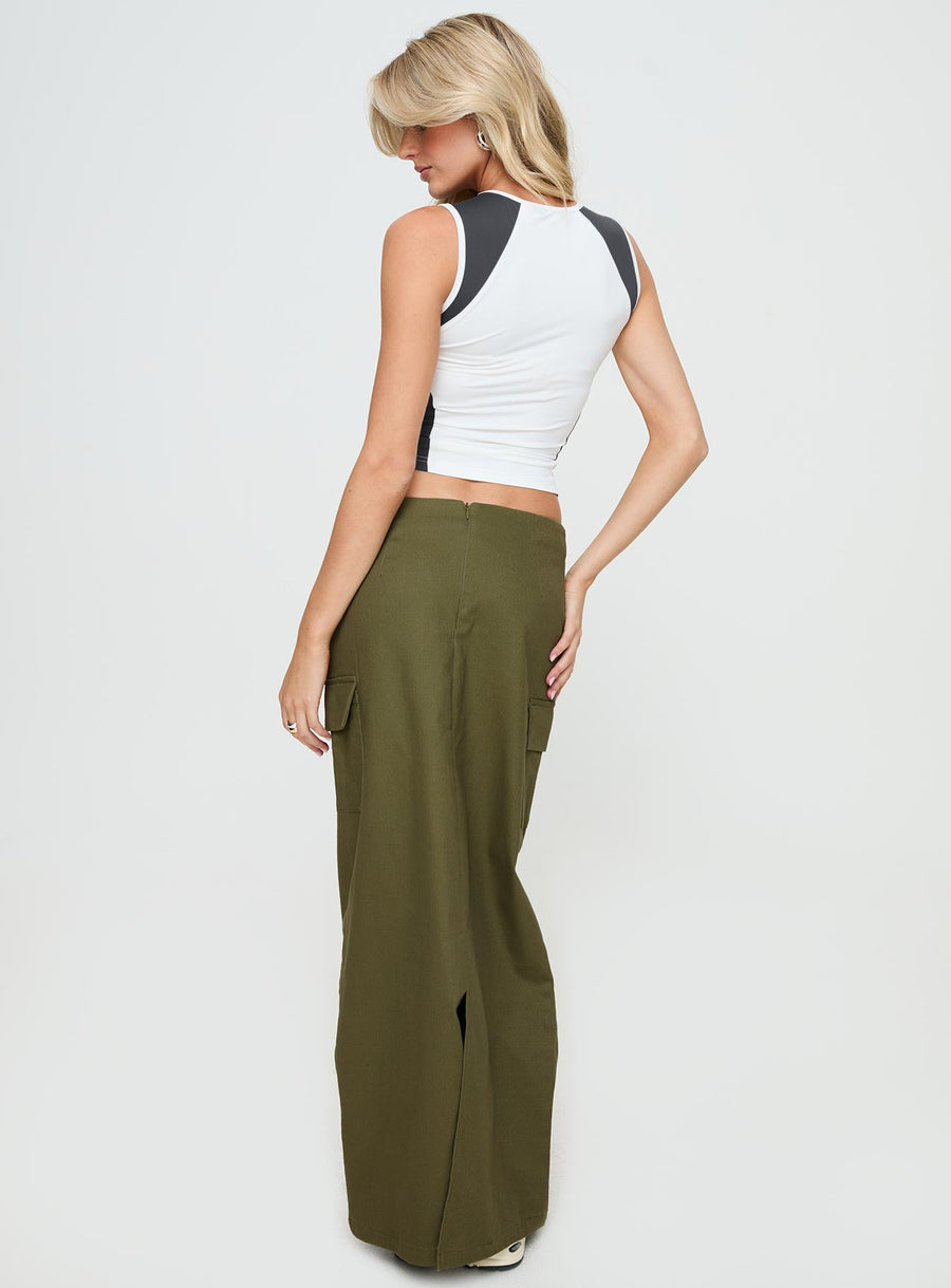 My Girl Maxi Skirt Olive