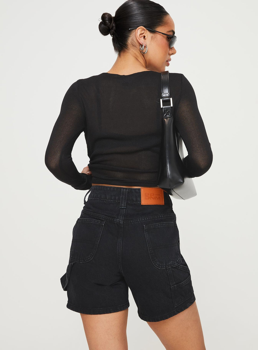 Lou Carpenter Denim Shorts Black