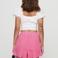 Miragea Shorts Hot Pink Stripe
