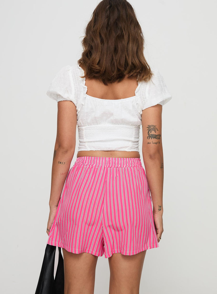 Miragea Shorts Hot Pink Stripe