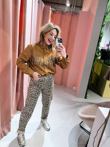 CATWALK JUNKIE - Barrel Fit Leopard Jeans