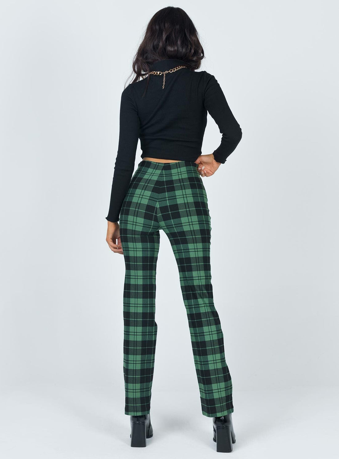 Zara Pant Green Check