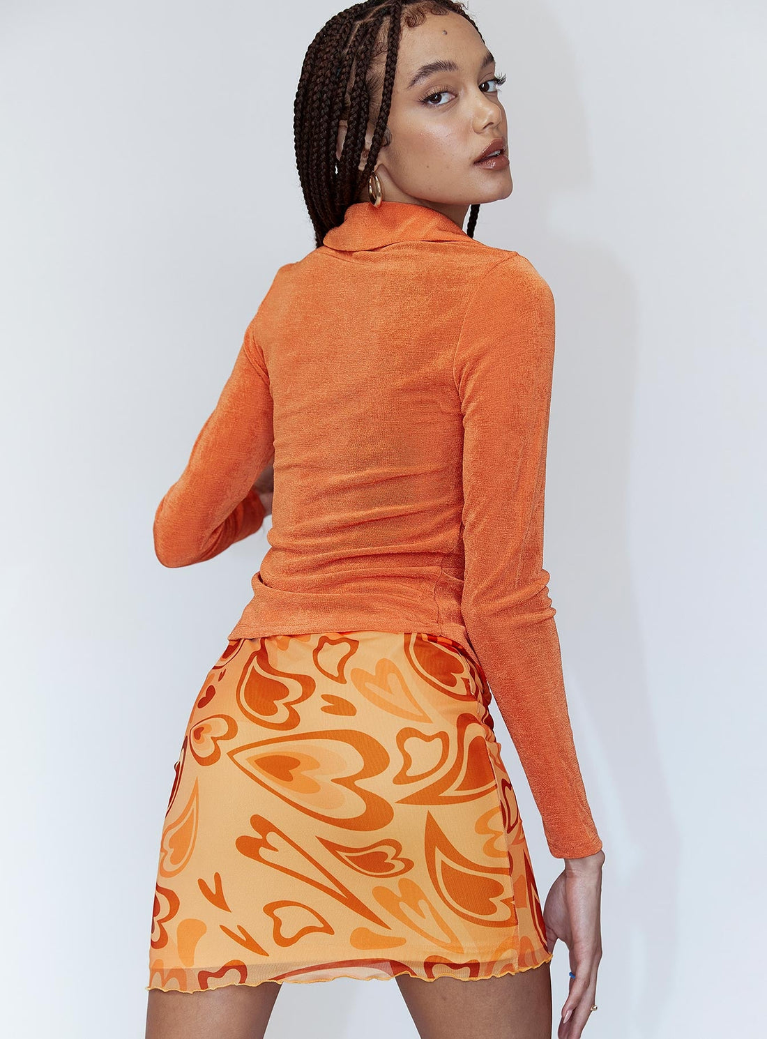 Theordore Mini Skirt Orange
