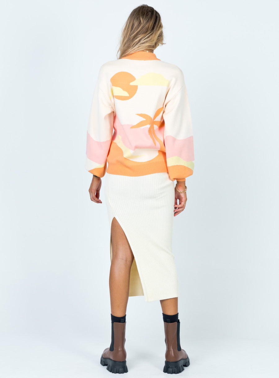 Tanna Midi Skirt Cream