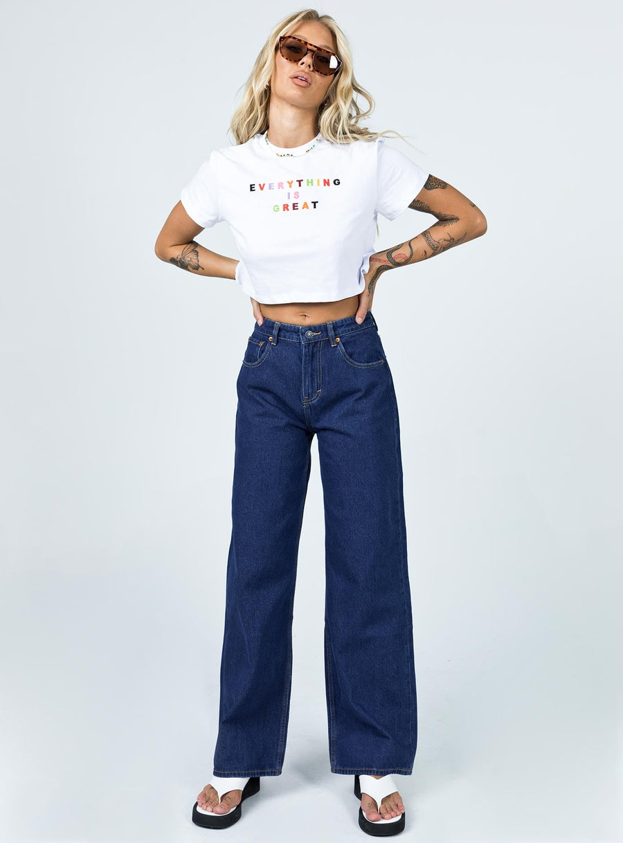 Motel Extra Wide Jeans Indigo Blue